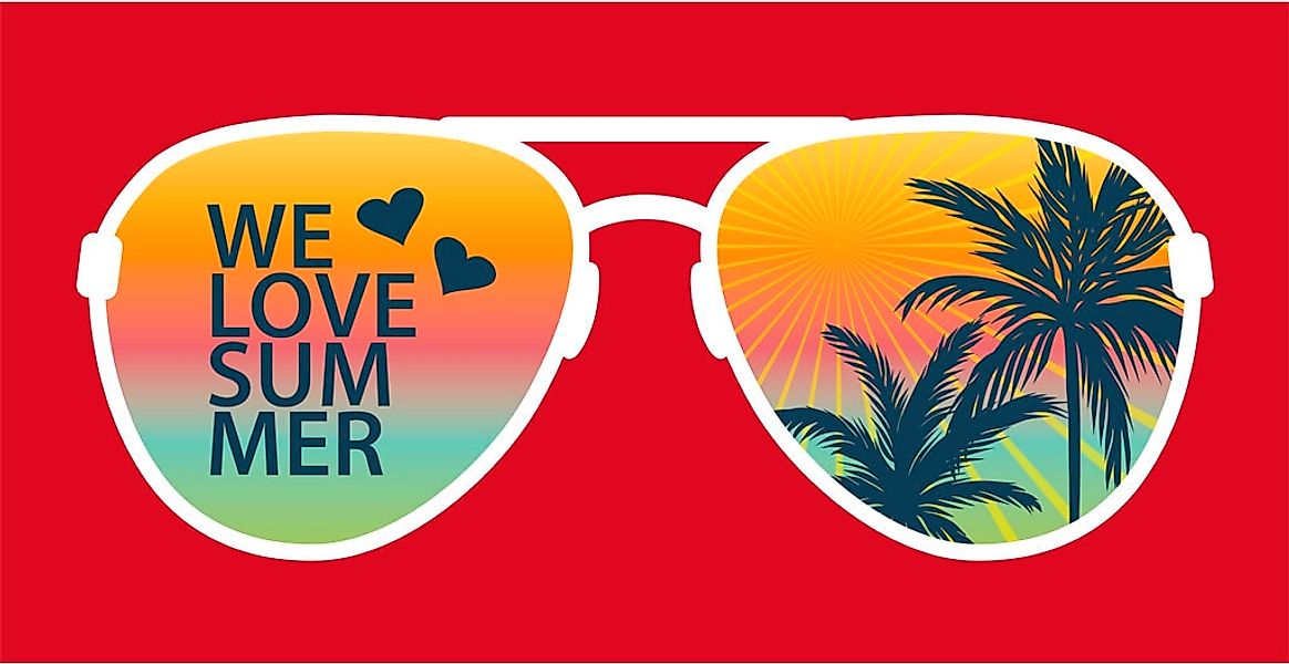 Egeria Strandtuch "SUNGLASSES" 90x180 cm günstig online kaufen