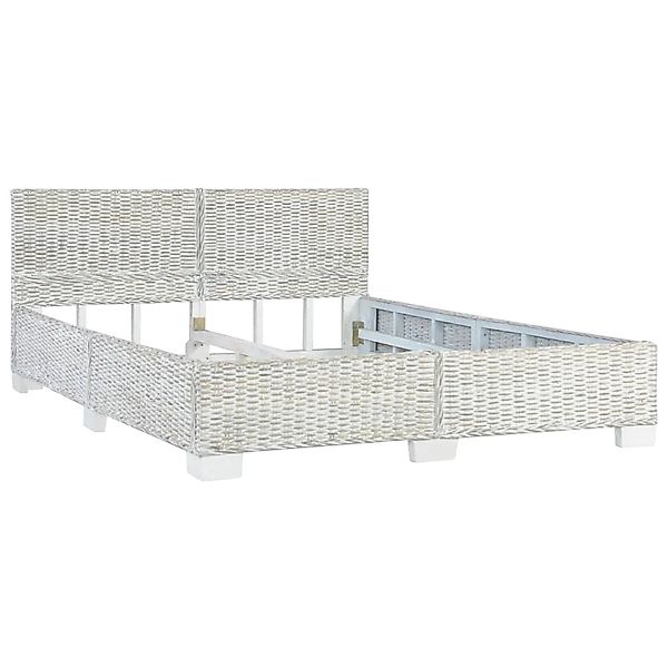 vidaXL Bettgestell Grau Natur Rattan 140 x 200 cm617098 günstig online kaufen