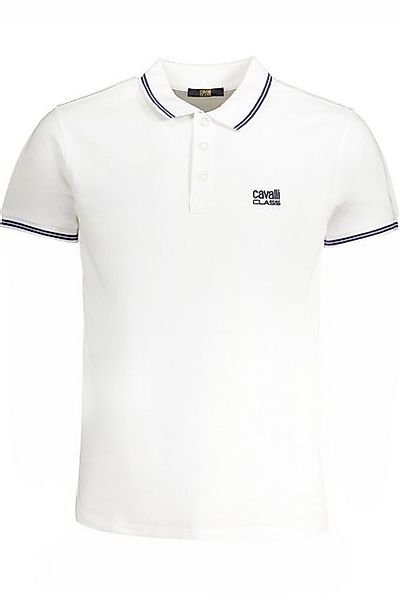 Cavalli Class Poloshirt Elegantes Herren-Kurzarm-Poloshirt in Weiß mit günstig online kaufen