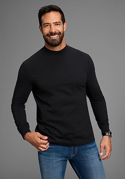 Mans World Stehkragenshirt "Neue Kollektion", mit Bündchen günstig online kaufen