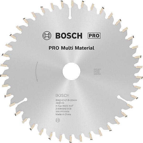 Bosch Kreissägeblatt Multi Material 160 mm x 24 mm x 20 mm 42 Zähne günstig online kaufen