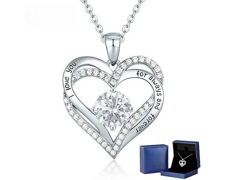 PFCTART Herzkette 925 Sterling Silber Herz-Anhänger Halskette (für sie Freu günstig online kaufen