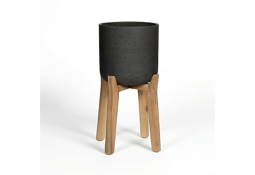 finestgreen Pflanzkübel Charlie Feet High, Fiberclay Pflanzkübel auf Holzfü günstig online kaufen