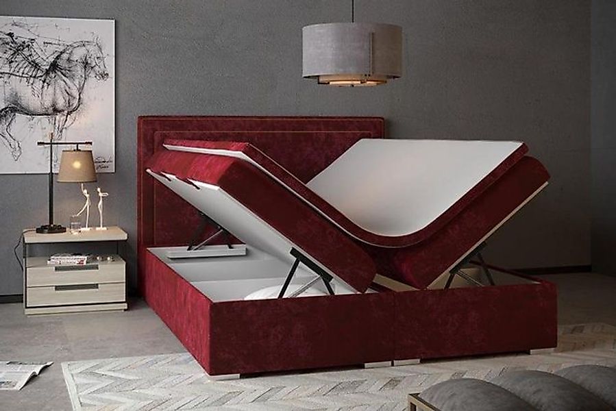 JVmoebel Bett Boxspring Design Bett Hotel Doppel Betten Luxus Polster Bettk günstig online kaufen