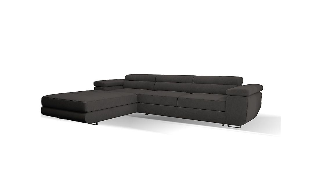 Goldstoff Ecksofa mit Schlaffunktion und Bettkasten, günstig online kaufen