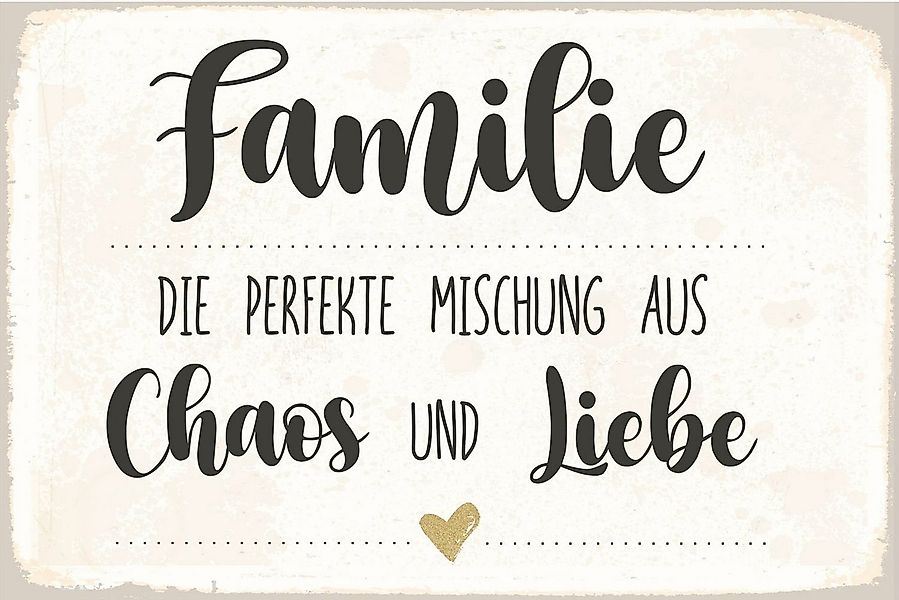 queence Metallbild Familie, Herzen, Schriftzug, Sprüche, Sprüche & Texte (1 günstig online kaufen