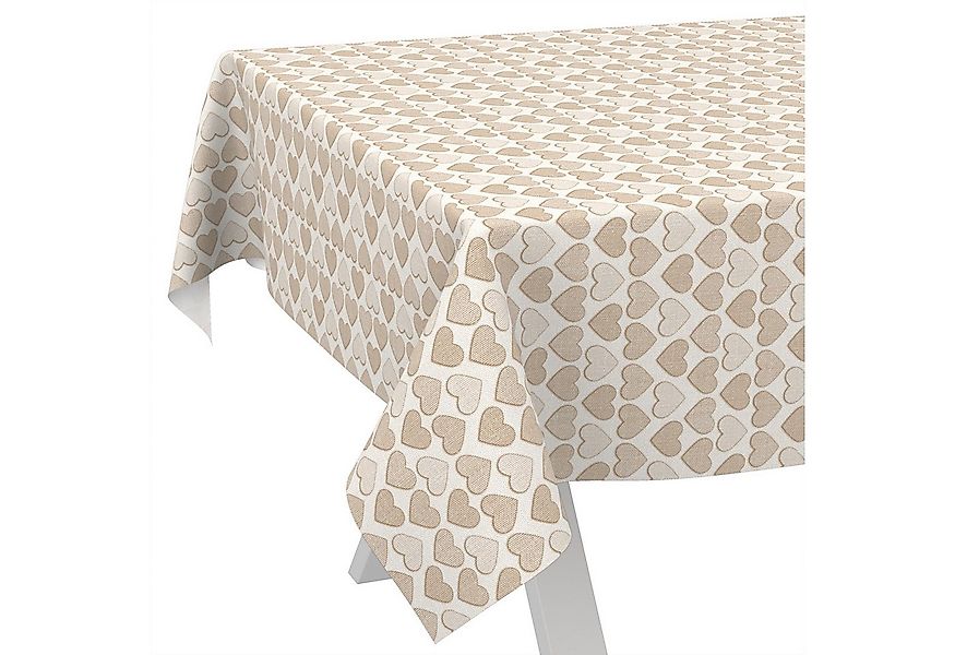 ANRO Tischdecke Wachstuchtischdecke abwaschbar Herz Tischwäsche Gartentisch günstig online kaufen