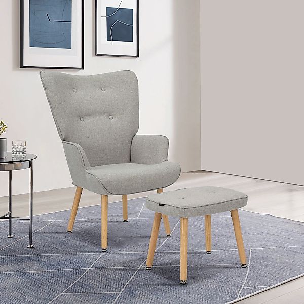 INOSIGN Ohrensessel PERHAM, Sessel mit Hocker günstig online kaufen