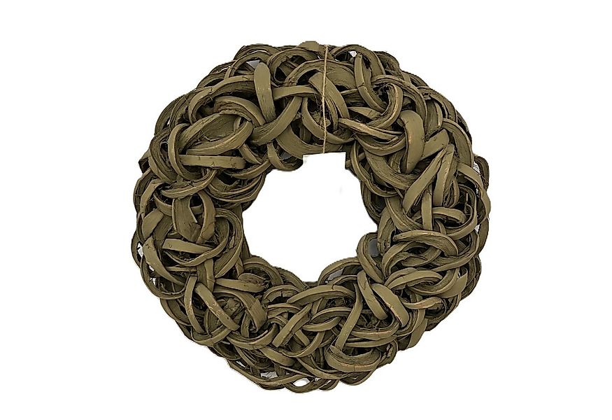 Couronne Dekokranz Deko Kranz Tür Olive Old Green Kokos Natur 40 cm, Naturm günstig online kaufen