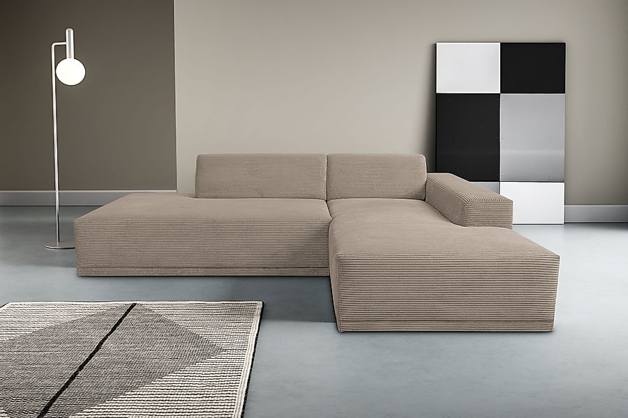 WERK2 Ecksofa »Apollo, hoher Sitzkomfort, aktuelles Design, Breite 264cm, L günstig online kaufen