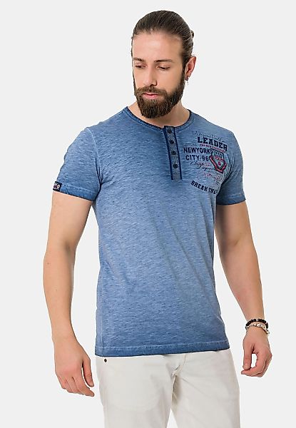 Cipo & Baxx T-Shirt "T-Shirt", mit Knopfleiste günstig online kaufen