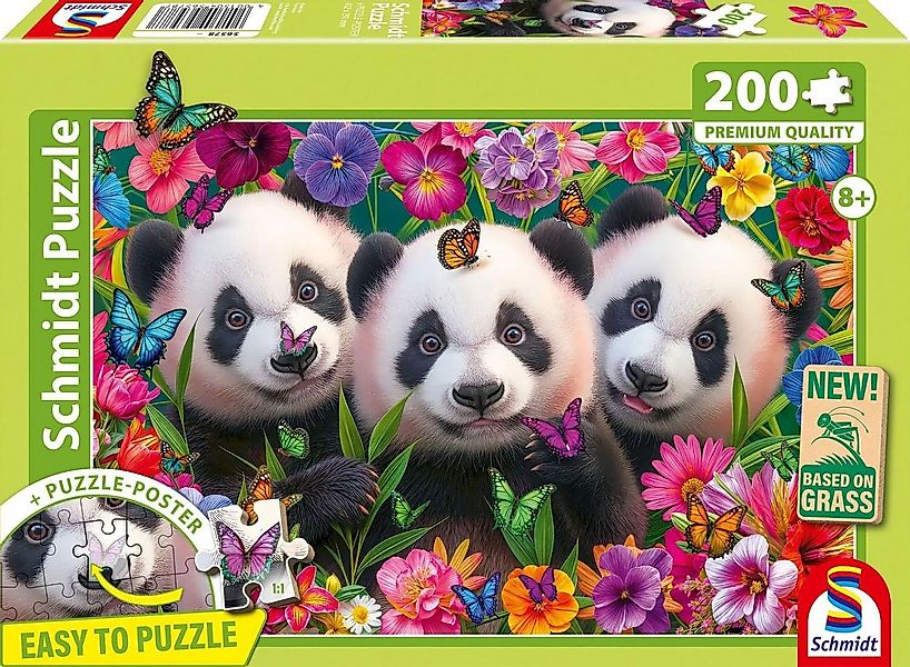 Schmidt Spiele Puzzle Panda-Trio, 200 Puzzleteile günstig online kaufen