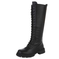 Ital-Design Langer Schnürstiefel für Damen – günstig online kaufen