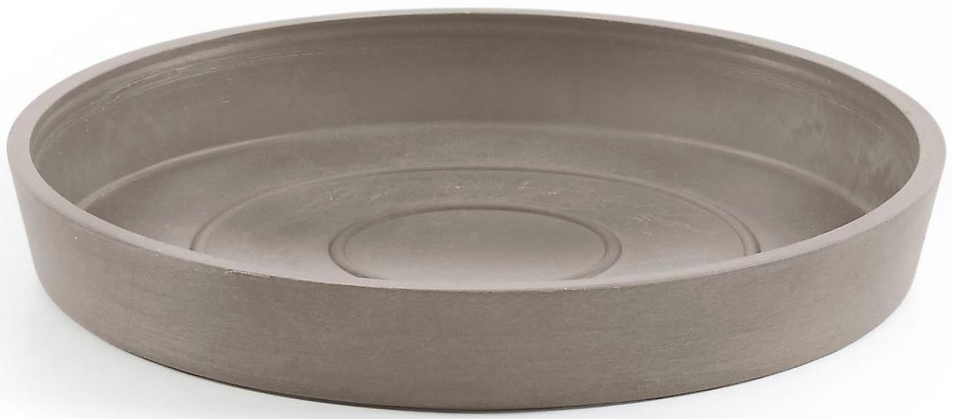 ECOPOTS Blumentopfuntersetzer ROUND SAUCER Taupe, BxTxH: 18x18x2,5 cm günstig online kaufen