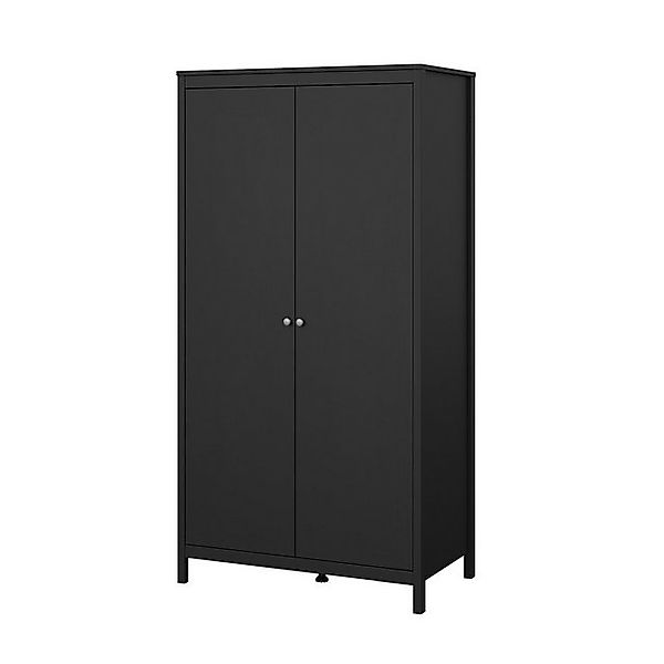 ebuy24 Kleiderschrank Madrid Kleiderschrank 2 Türen schwarz matt. günstig online kaufen