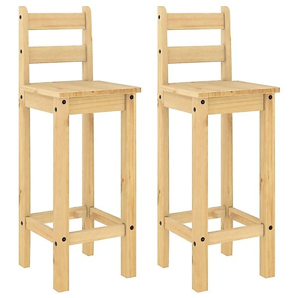 vidaXL Essgruppe Barstühle 2 Stk. Massivholz günstig online kaufen