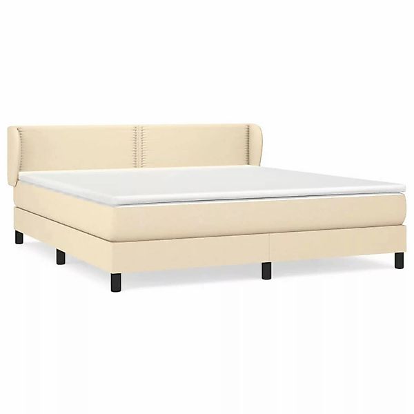 vidaXL Boxspringbett Boxspringbett mit Matratze Dunkelbraun 180x200 cm Stof günstig online kaufen