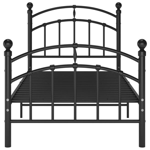 vidaXL Bett Bettgestell Schwarz Metall 100x200 günstig online kaufen