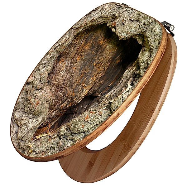 Banjado Design WC Sitz Bambus Toilettendeckel Toilettensitz Bambus Holz Klo günstig online kaufen