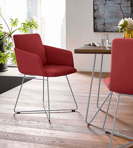 W.SCHILLIG Armlehnstuhl "jakob" () mit Drahtrohrgestell in Silber matt günstig online kaufen