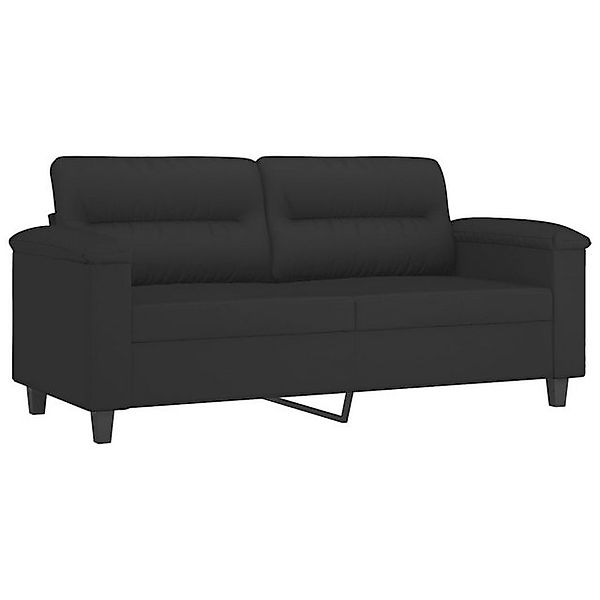 vidaXL Sofa 2-Sitzer-Sofa Schwarz 140 cm Mikrofasergewebe günstig online kaufen