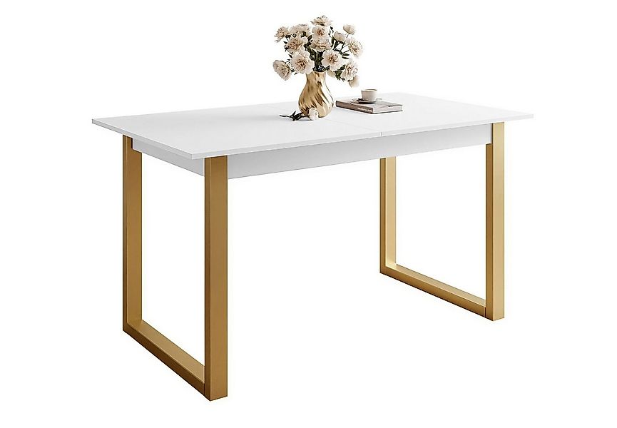 Lookway Esstisch ARTON GOLD II 140 cm ausklappbarer Tisch für 6-8 Personen, günstig online kaufen
