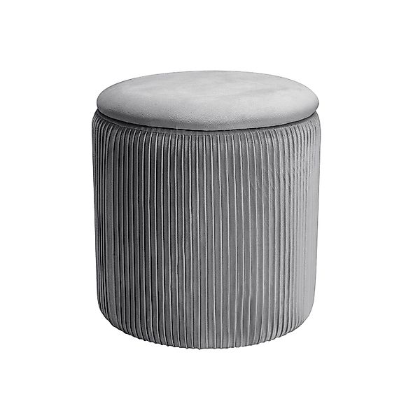 LIVINGANDHOME Fußhocker Zylinder Polsterhocker mit Stauraum günstig online kaufen