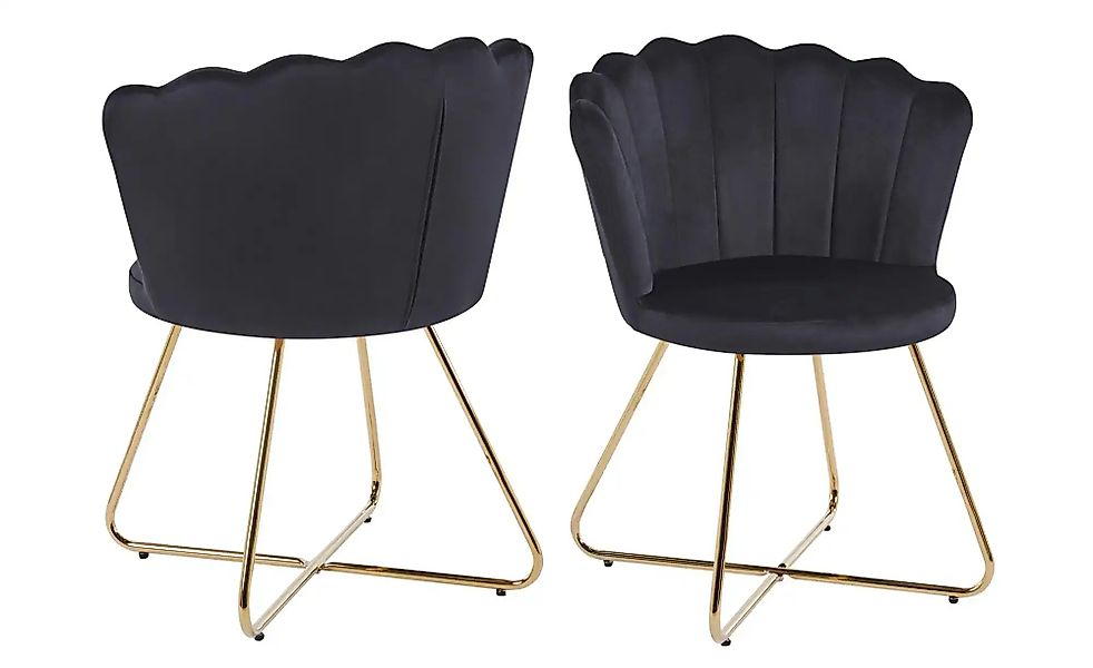 Stuhl 2er-Set   ¦ schwarz ¦ Maße (cm): B: 69,5 H: 85 Stühle > Polsterstühle günstig online kaufen