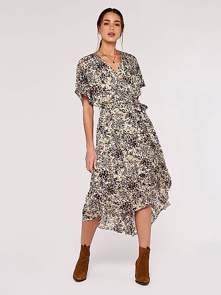Apricot Midikleid Watercolour Dot Kimono Dress, günstig online kaufen
