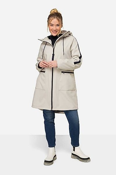 Laurasøn Wintermantel Softshell-Mantel Kapuze 2-Wege-Zipper Zipptaschen günstig online kaufen