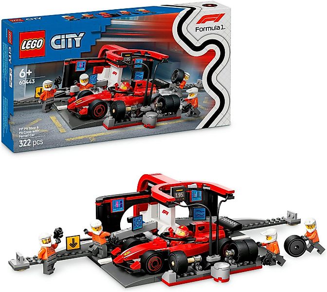 LEGO® F1® Boxenstopp mit Boxencrew und Ferrari Flitzer (60443), LEGO City K günstig online kaufen