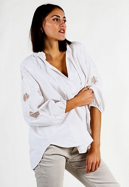 Andijamo-Fashion Langarmbluse LUNA LACE Aufwendige Stickereien mit Cut-Outs günstig online kaufen