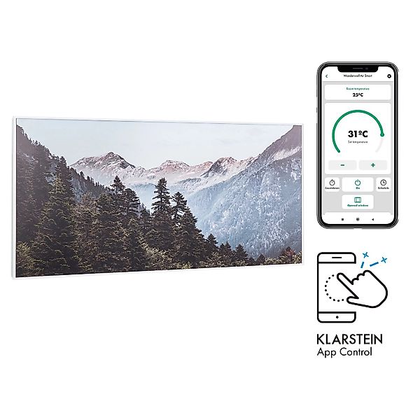 Klarstein Wonderwall Air Art Smart Infrarotheizung 120x60 cm 700 W Wandinst günstig online kaufen