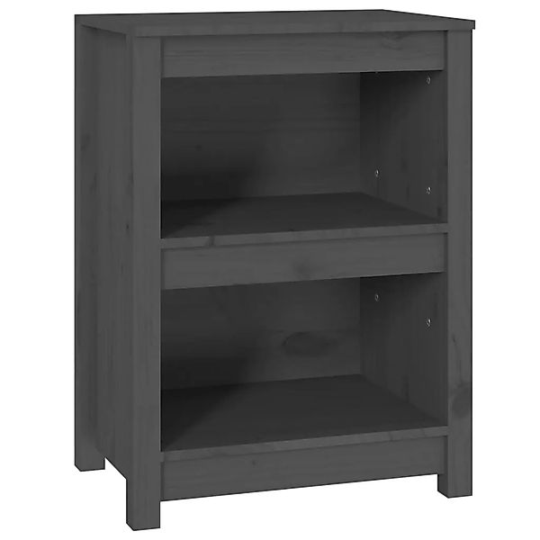 vidaXL Bücherregal Grau 50x35x68 cm Massivholz Kiefer 821701 günstig online kaufen