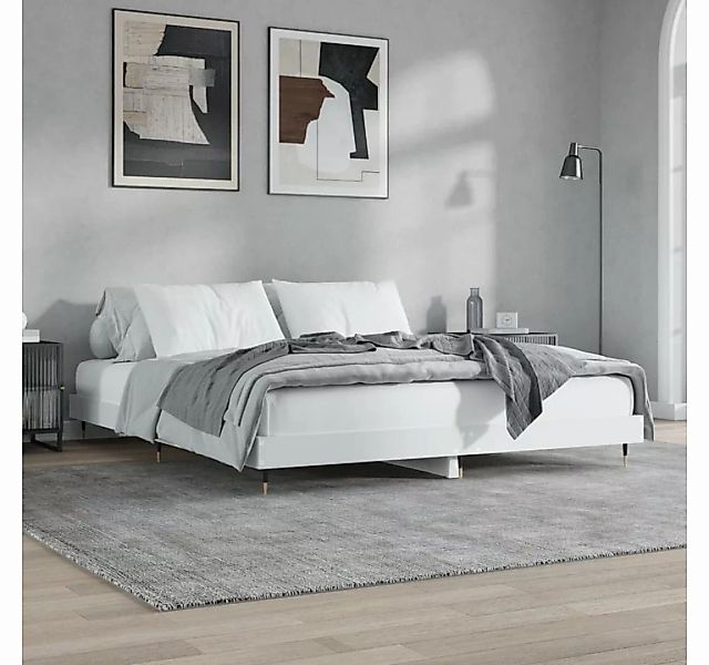 furnicato Bett Bettgestell Weiß 120x200 cm Holzwerkstoff günstig online kaufen