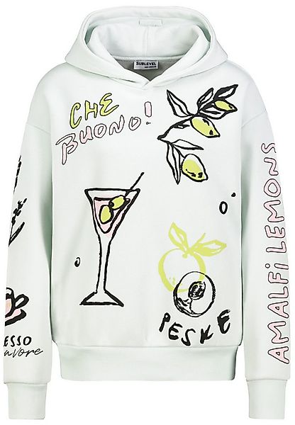 SUBLEVEL Kapuzenpullover Kapuzenpullover mit Aufdruck Sweater mit Kapuze, s günstig online kaufen