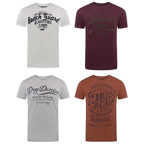 riverso T-Shirt Herren Printshirt RIVLeon Regular günstig online kaufen