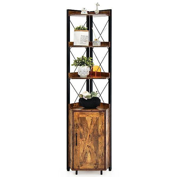 COSTWAY Eckregal, stehend, Hochschrank schmal, mit günstig online kaufen