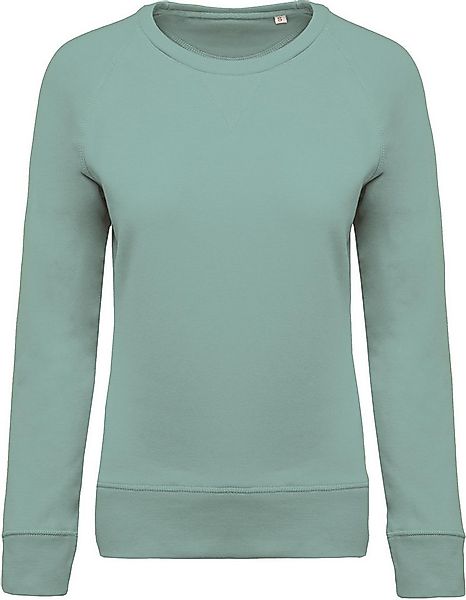 Kariban Sweatshirt Damen Sweatshirt BIO-BAUMWOLLE Rundhalsausschnitt Raglan günstig online kaufen