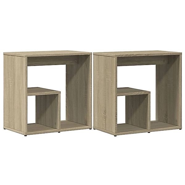 vidaXL Beistelltische 2 Stk Sonoma-Eiche 50x30x50 cm Holzwerkstoff 840560 günstig online kaufen