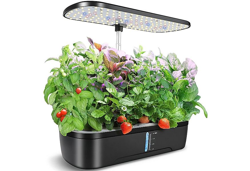 Jibenhome Pflanzkübel Indoor Kräutergarten Set mit LED Grow Light & Timer,8 günstig online kaufen