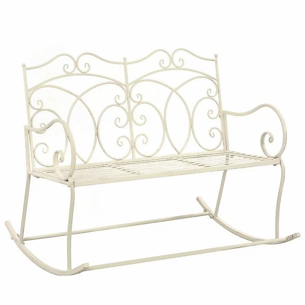 vidaXL Gartenbank 104 cm Eisen Antik Weiß 45436 günstig online kaufen