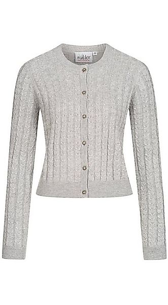 Nübler Trachtenstrickjacke Strickjacke Langarm Sonja in Silber von Nübler G günstig online kaufen