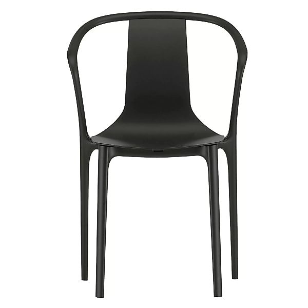 Vitra - Belleville Gartenstuhl Kunststoff - schwarz/Sitzschale Kunststoff/U günstig online kaufen