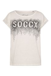 SOCCX Rundhalsshirt mit überschnittenen Schultern günstig online kaufen