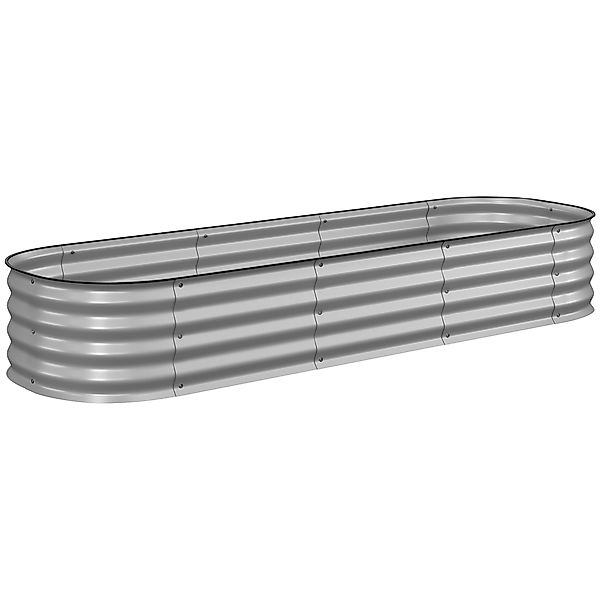 Outsunny Hochbeet Metall Pflanzkasten 195x62x30cm DIY Blumenkasten mit offe günstig online kaufen