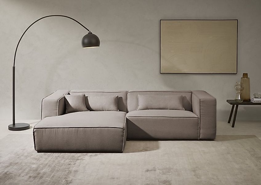 LeGer Home by Lena Gercke Ecksofa »PIARA mit Kedernaht, Cord, Leinenoptik o günstig online kaufen