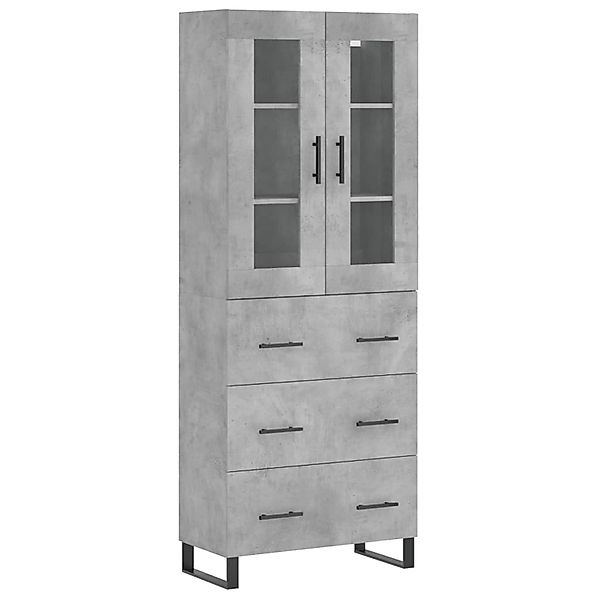 vidaXL Highboard Betongrau 69,5x34x180 cm Holzwerkstoff 3198429 günstig online kaufen