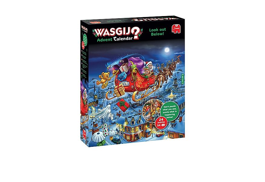 Jumbo Spiele Puzzle Wasgij? Adventskalender Vorsicht da unten!, 54 Puzzlete günstig online kaufen