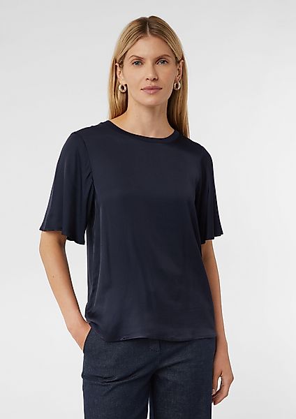 Comma Shirttop Blusenshirt im Materialmix günstig online kaufen